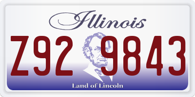 IL license plate Z929843