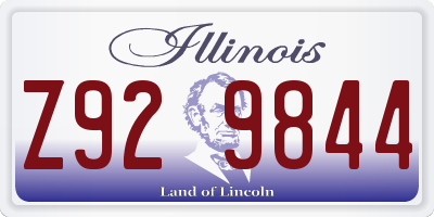 IL license plate Z929844