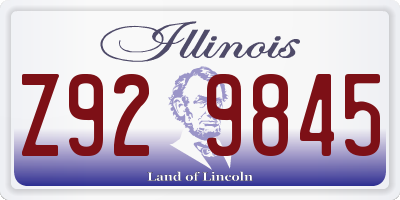 IL license plate Z929845