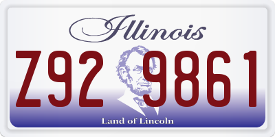 IL license plate Z929861