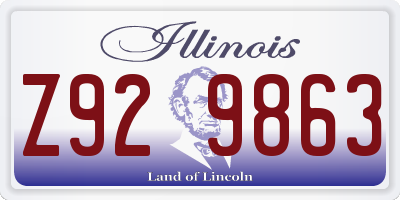 IL license plate Z929863