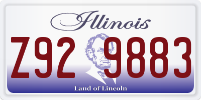 IL license plate Z929883