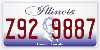 IL license plate Z929887