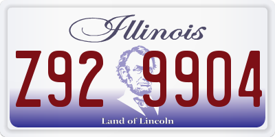 IL license plate Z929904
