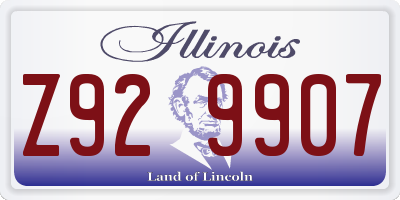 IL license plate Z929907