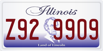 IL license plate Z929909