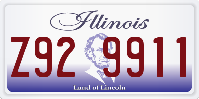 IL license plate Z929911
