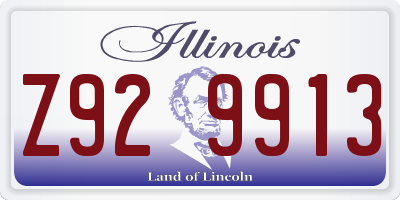 IL license plate Z929913