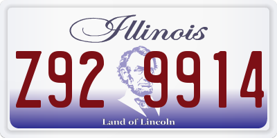 IL license plate Z929914
