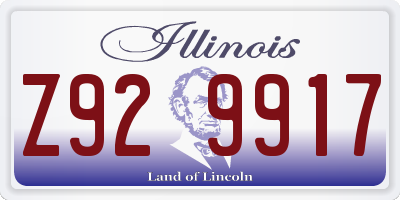 IL license plate Z929917