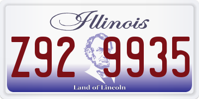 IL license plate Z929935