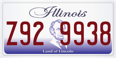 IL license plate Z929938