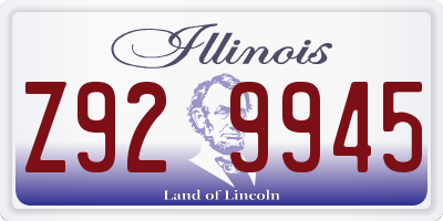 IL license plate Z929945
