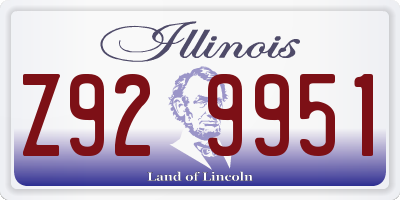 IL license plate Z929951