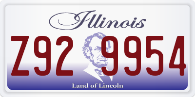 IL license plate Z929954
