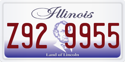IL license plate Z929955