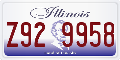 IL license plate Z929958