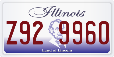IL license plate Z929960
