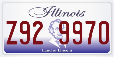 IL license plate Z929970