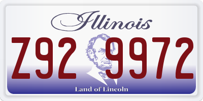 IL license plate Z929972