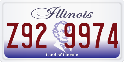 IL license plate Z929974