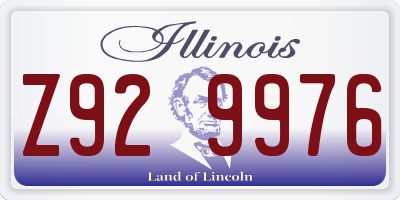 IL license plate Z929976