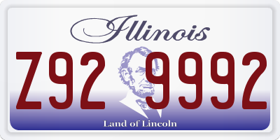 IL license plate Z929992