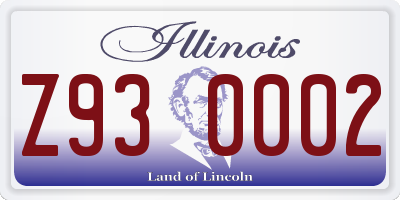 IL license plate Z930002