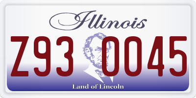 IL license plate Z930045