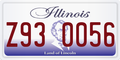 IL license plate Z930056