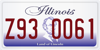 IL license plate Z930061