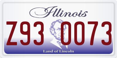 IL license plate Z930073