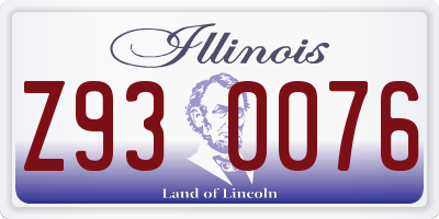 IL license plate Z930076