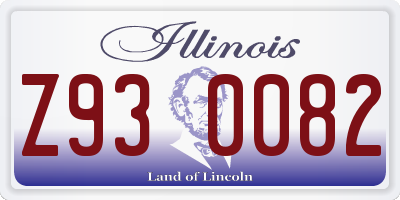 IL license plate Z930082