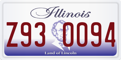 IL license plate Z930094