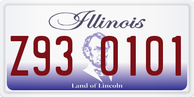 IL license plate Z930101