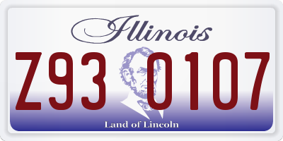 IL license plate Z930107