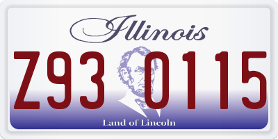 IL license plate Z930115