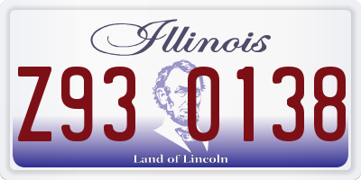 IL license plate Z930138