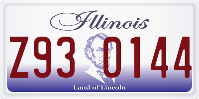 IL license plate Z930144