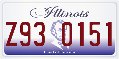 IL license plate Z930151