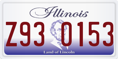 IL license plate Z930153
