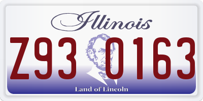 IL license plate Z930163