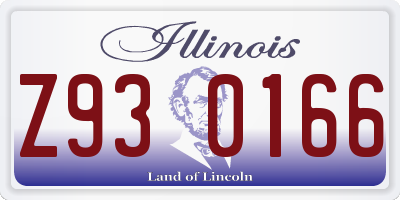 IL license plate Z930166