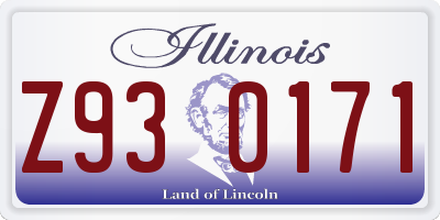 IL license plate Z930171