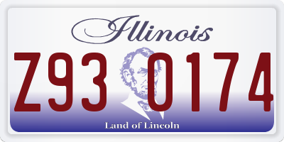 IL license plate Z930174