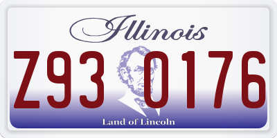 IL license plate Z930176