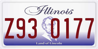 IL license plate Z930177