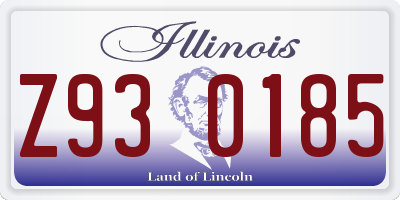 IL license plate Z930185