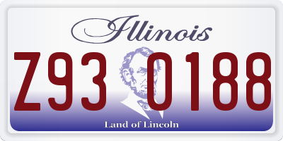 IL license plate Z930188
